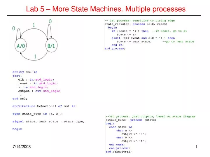 lab 5 more state machines multiple processes