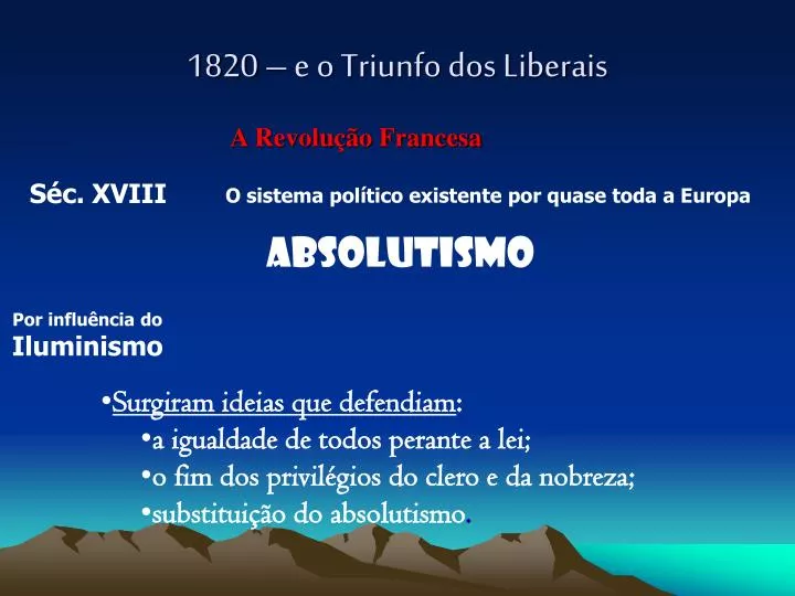 1820 e o triunfo dos liberais