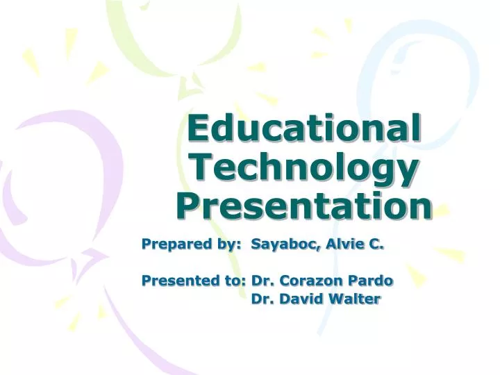 educational technology presentation