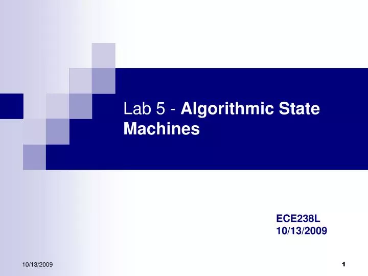 lab 5 algorithmic state machines