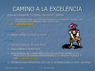 camino a la excelencia