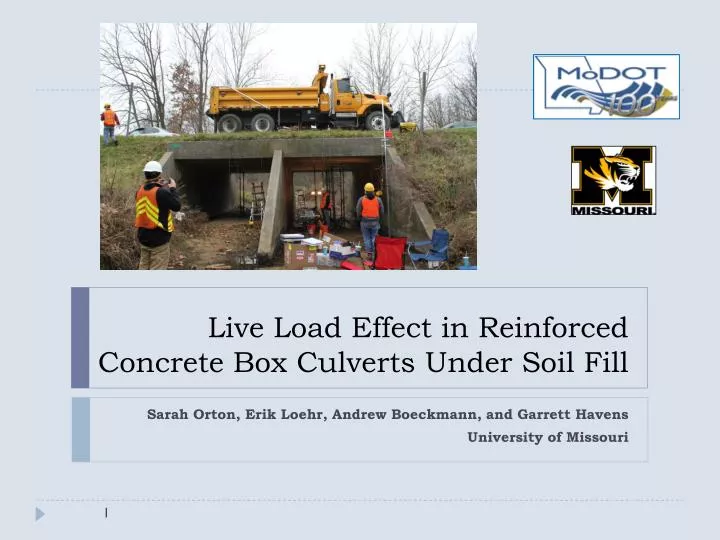 live load effect in reinforced concrete box culverts under soil fill
