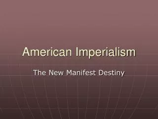 American Imperialism