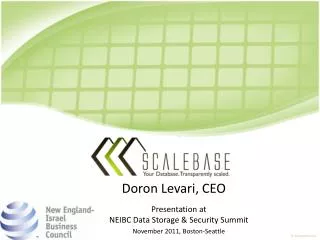 Presentation at NEIBC Data Storage &amp; Security Summit November 2011, Boston-Seattle