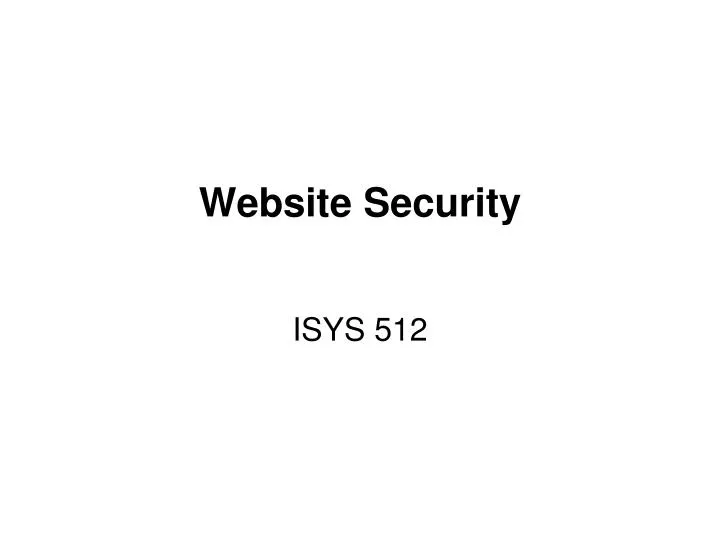 website security