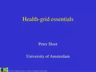 Health-grid essentials