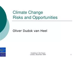 climate change risks and opportunities