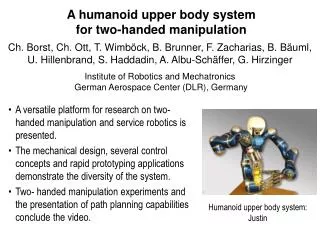 A humanoid upper body system for two-handed manipulation