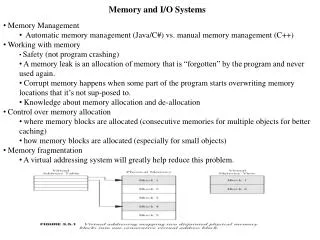 Memory and I/O Systems