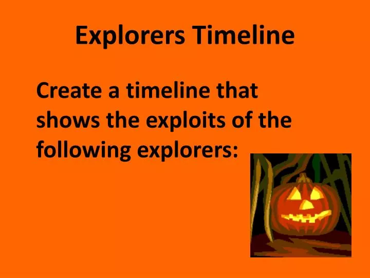 explorers timeline