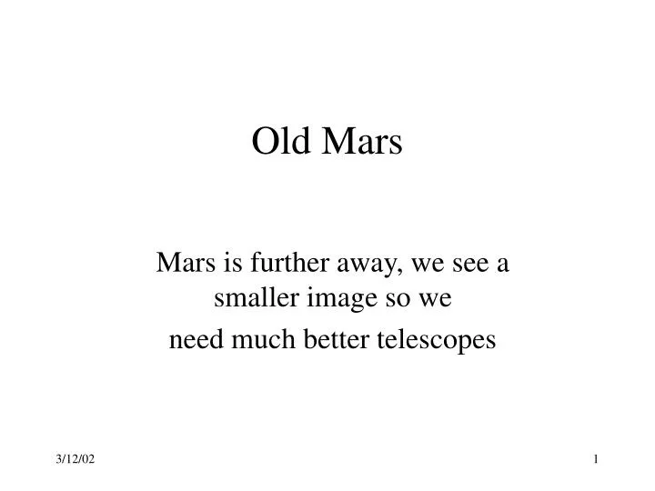 old mars