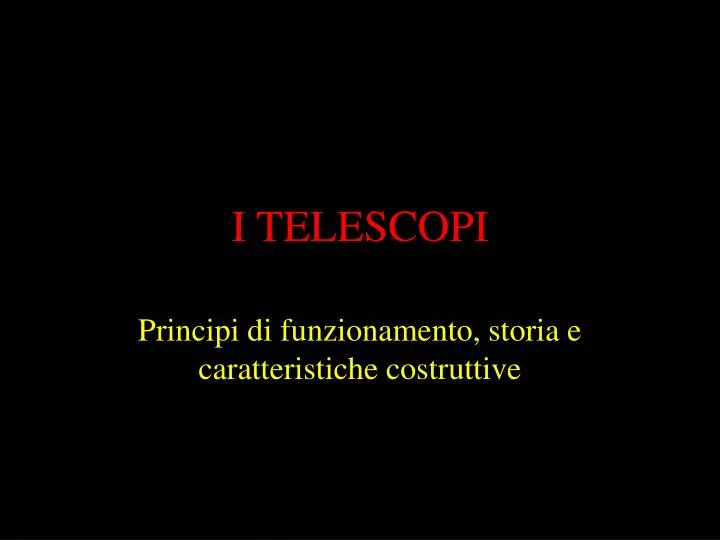 i telescopi