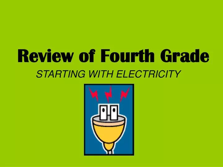 review of fourth grade