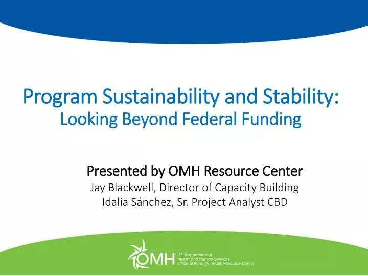 program sustainability and stability looking beyond federal funding