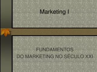 marketing i