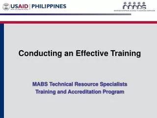 Conducting an Effective Training