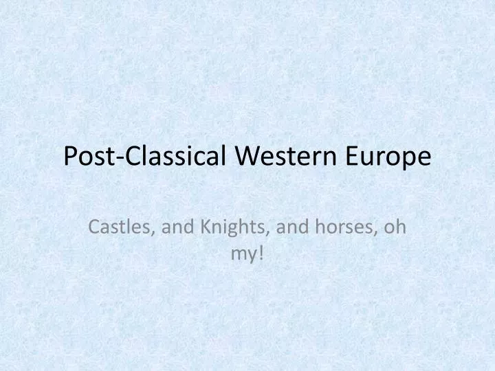 post classical western europe