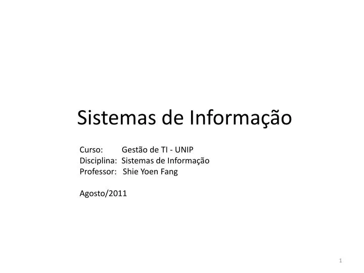 sistemas de informa o