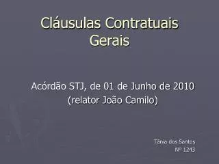 cl usulas contratuais gerais