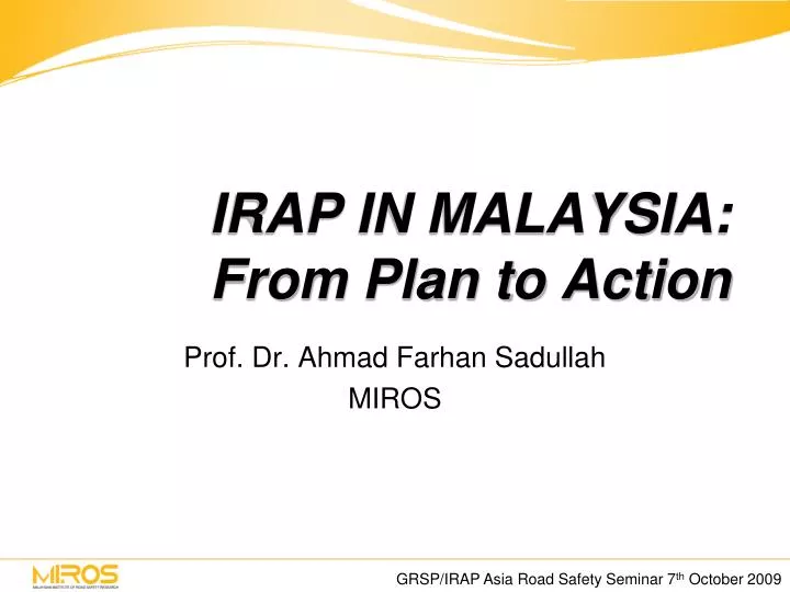 irap in malaysia from plan to action