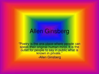 Allen Ginsberg