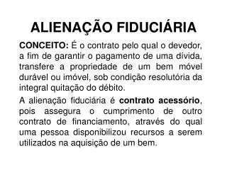 aliena o fiduci ria