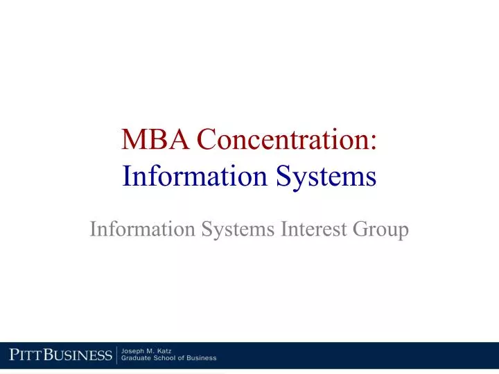 mba concentration information systems