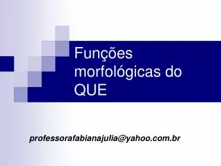 fun es morfol gicas do que