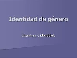 identidad de g nero