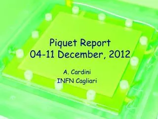 Piquet Report 04-11 December, 2012
