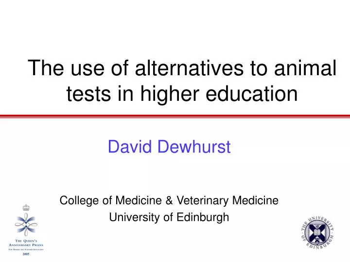 the use of alternatives to animal tests in higher education