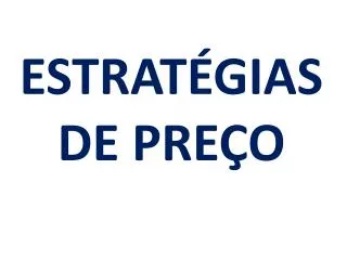 estrat gias de pre o