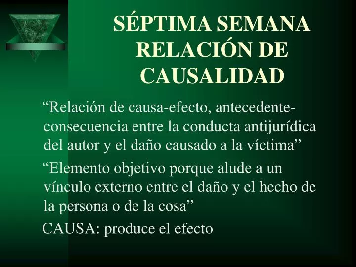 s ptima semana relaci n de causalidad