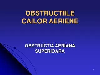 obstructiile cailor aeriene