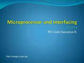 microprocessor and interfacing 261214