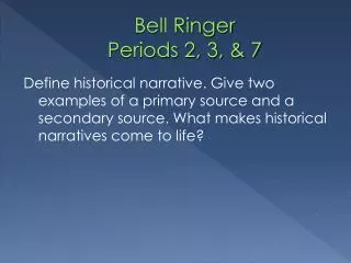 Bell Ringer Periods 2, 3, &amp; 7