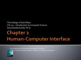 Chapter 2 Human-Computer Interface