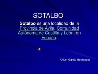 sotalbo