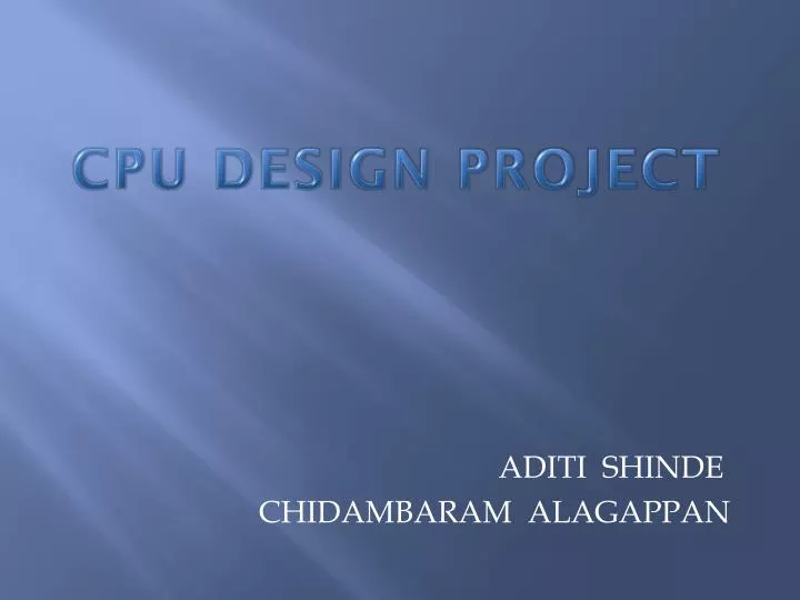 cpu design project