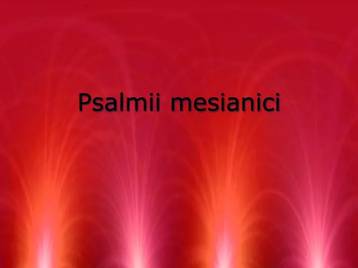 psalmii mesianici