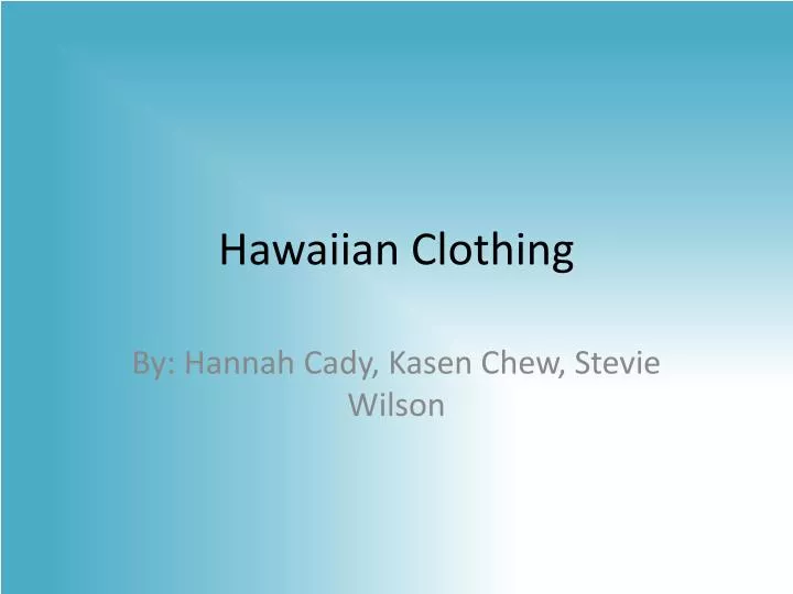 hawaiian clothing