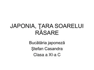 japonia ara soarelui r sare
