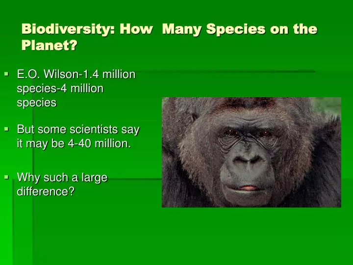 biodiversity how many species on the planet