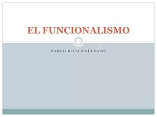 el funcionalismo