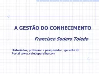a gest o do conhecimento