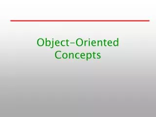 object oriented concepts