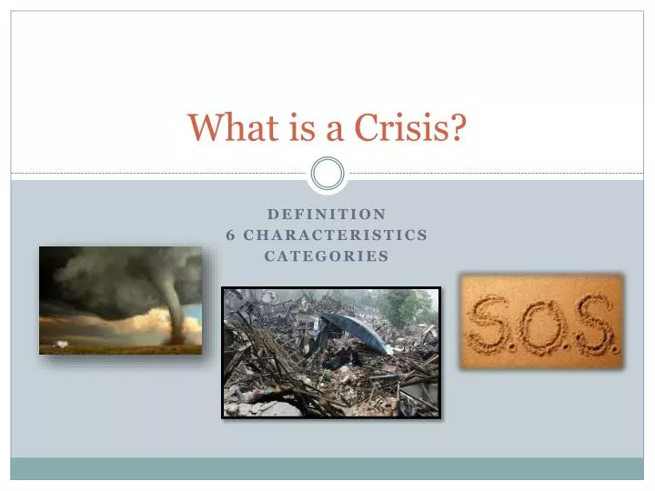 what is a crisis