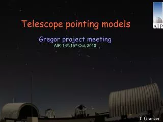 Telescope pointing models