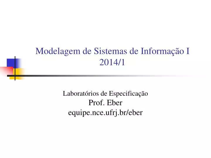 modelagem de sistemas de informa o i 2014 1