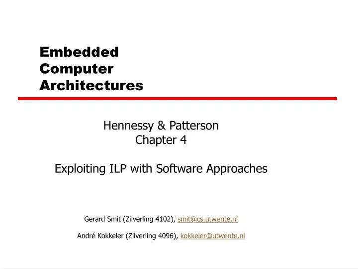 embedded computer architectures